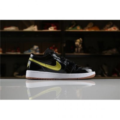 Nike Air Jordan 1 Low Siyah / Altın Basketbol Ayakkabısı Türkiye - 6AEVVLOY